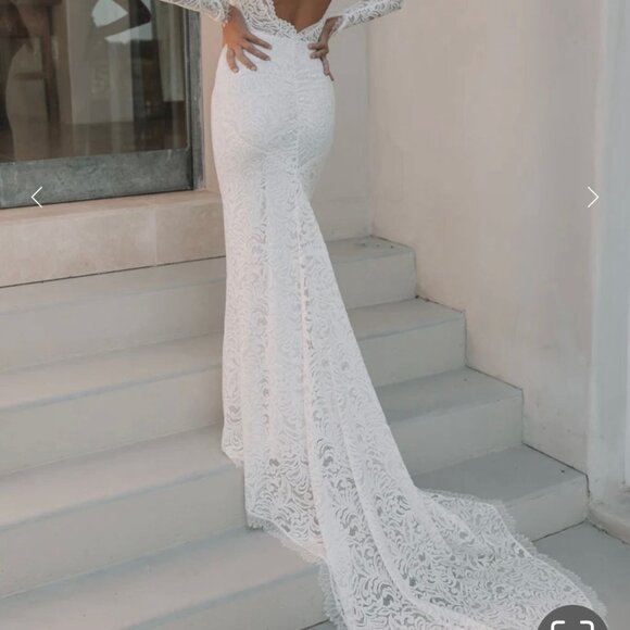 Grace Loves Lace Custom Wedding Gown & Veil SZ S-M NWOT - Picture 12 of 15